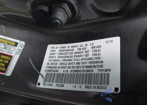 2013 Honda Cr-V Ex z USA, uszkodzony, nr VIN 3CZRM3H51DG703518